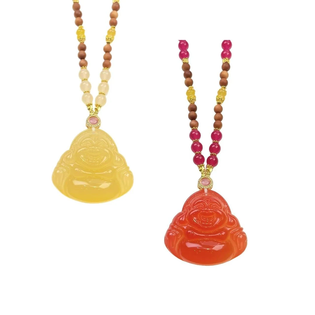 黄口血L玉佛公套链（多样性发一件） A28-530