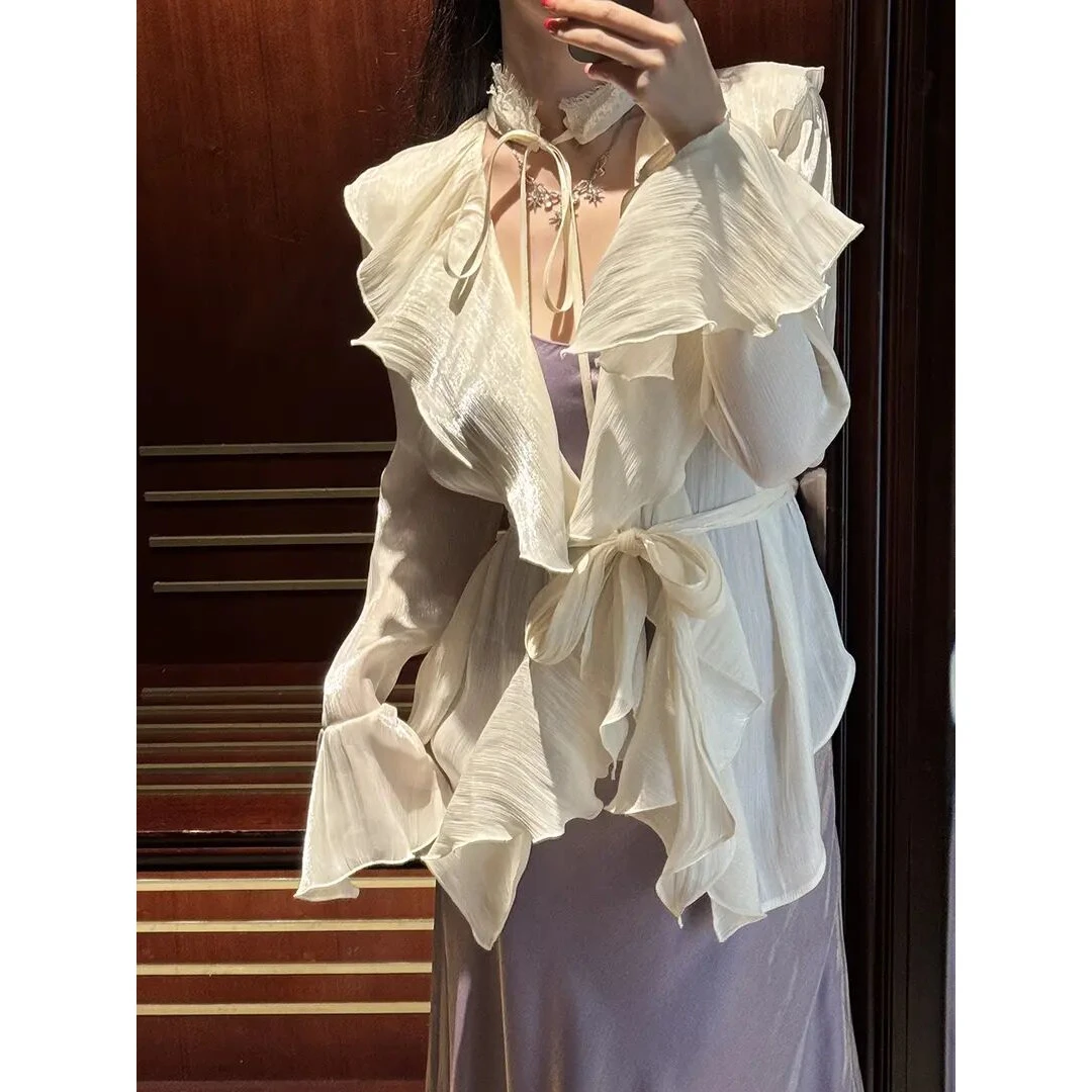 【雅乔定制】浮生若梦2.0 荷叶边开衫DYYK-23121552