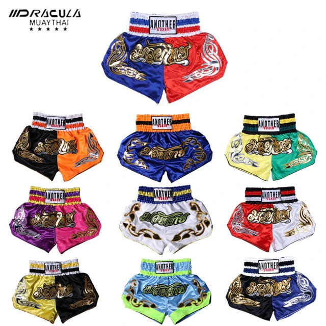 ANOTHE散打泰拳训练刺绣短裤男女儿童成人武术搏击运动拳击裤新款