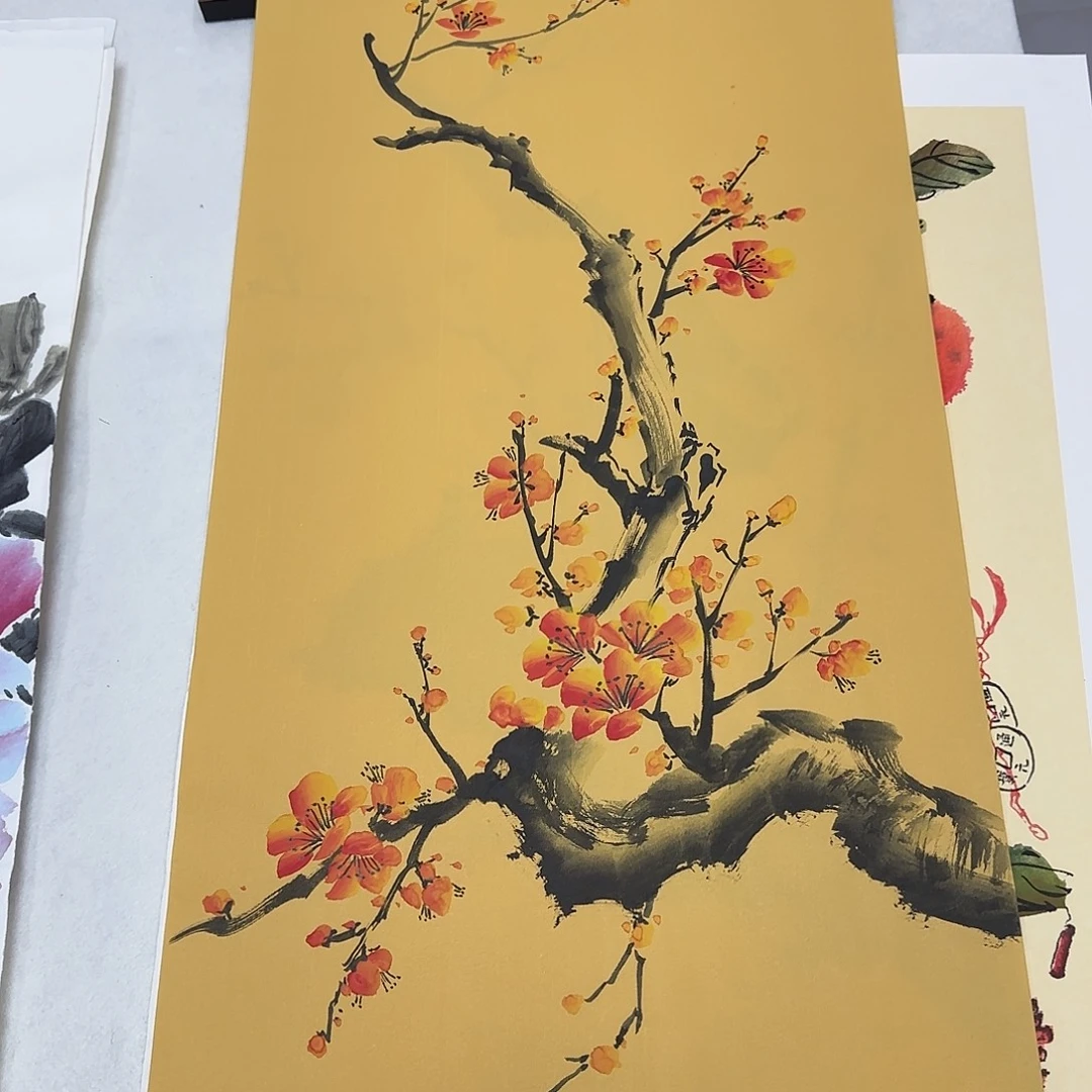 国画国画立体兰花