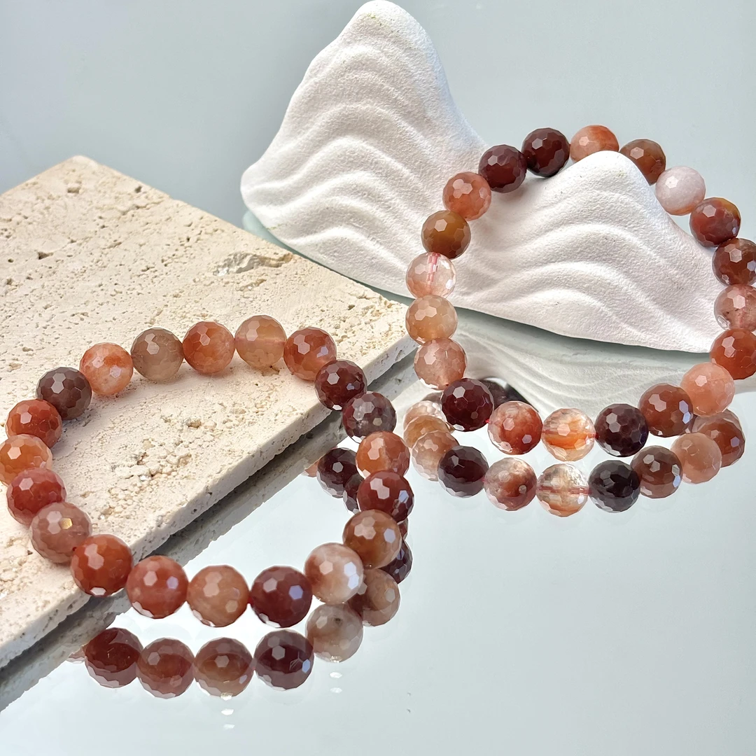 【富贵迷人】红胶花9-10mm素圈手串面小仙多样性发其一