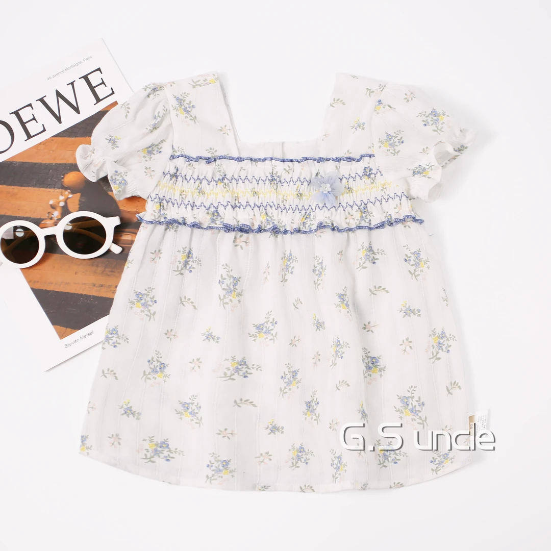 1【】A0014女童夏款时尚上衣洋气百搭宝宝