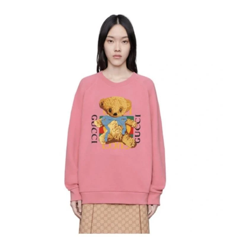 95新 GUCCI/古驰  AA2838 棉 字母logo小熊卫衣 M码