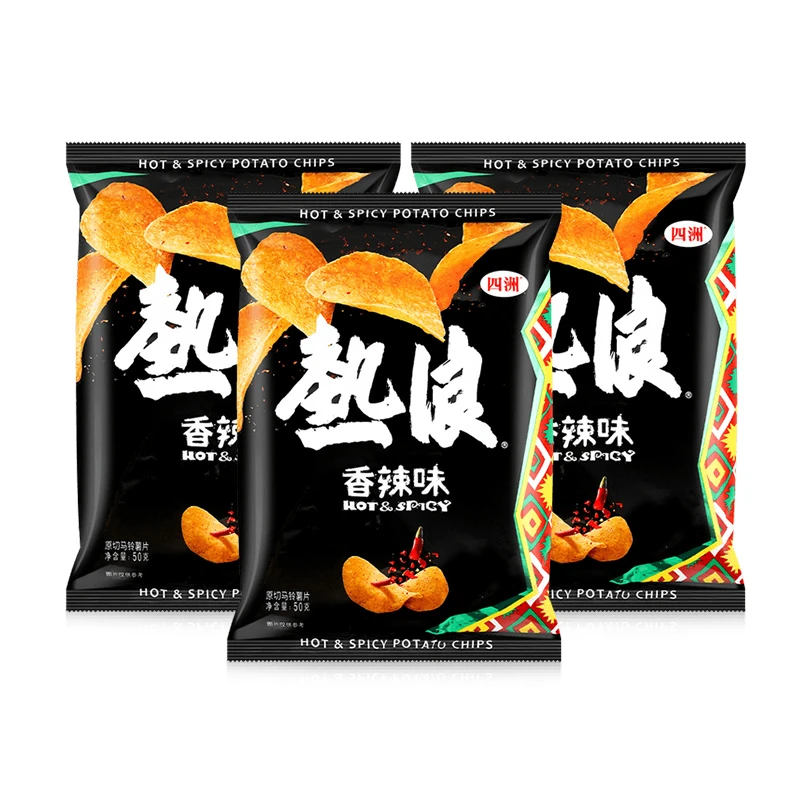 【26年3月19日】四洲热浪薯片香辣味50克原切土豆片