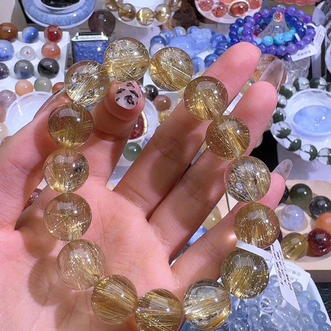 水晶手链未镶嵌天然巴西发晶手串2