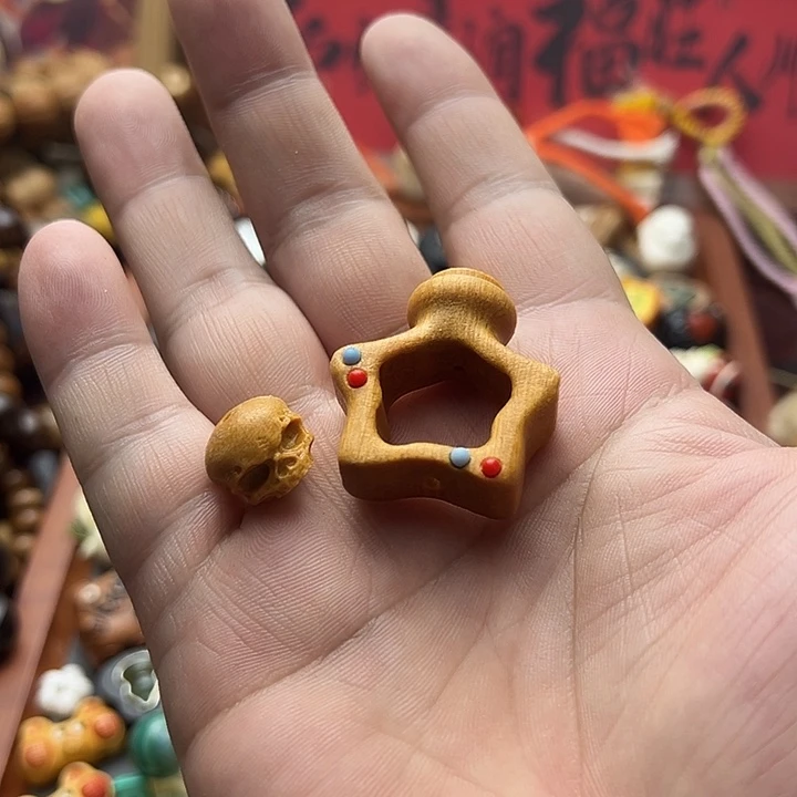 非金属檀木阿呆许愿瓶