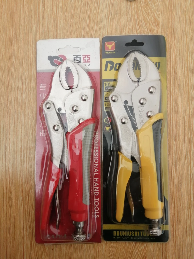 库存   包胶手柄10寸大力钳  颜色不调不选（红黄2色