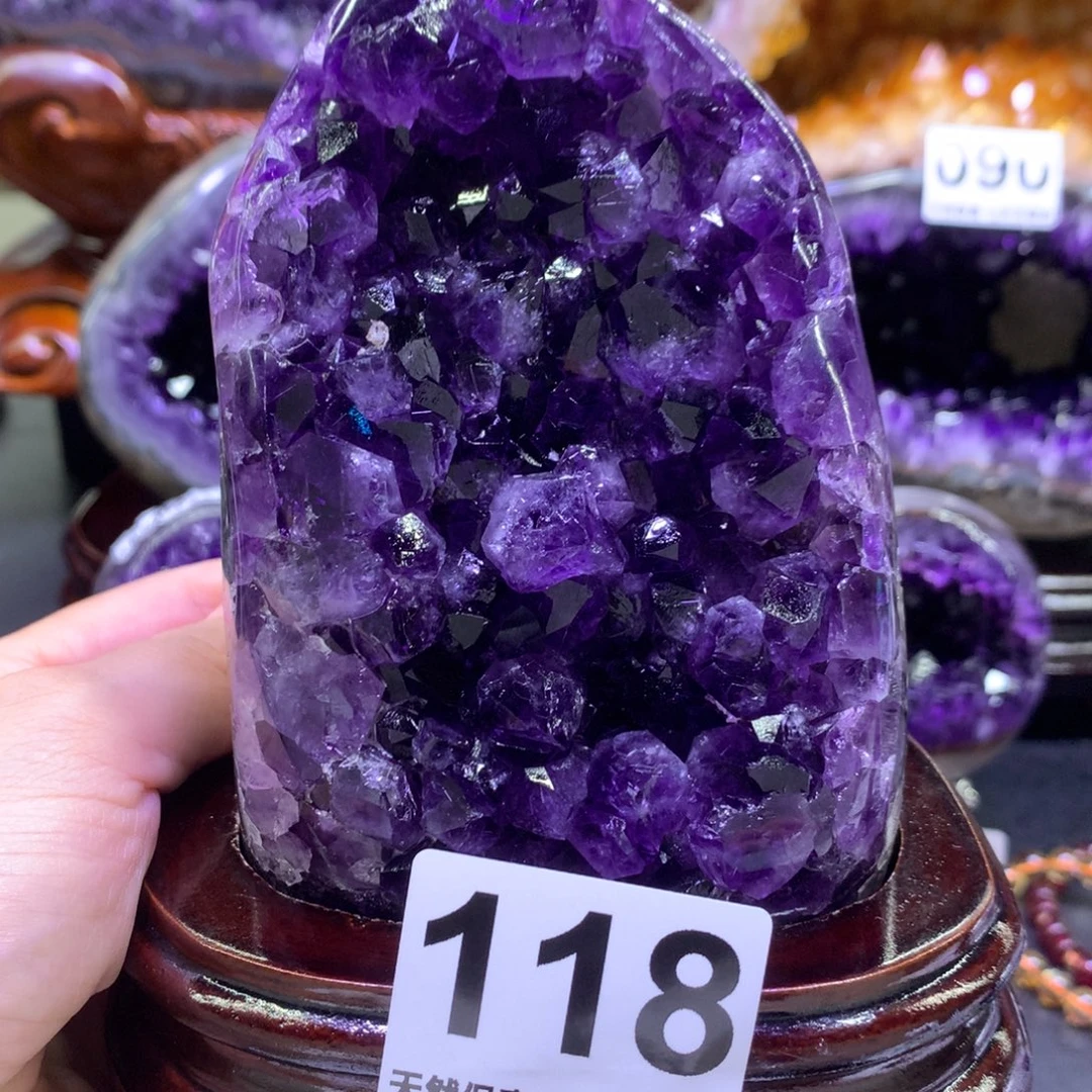 未镶嵌摆件紫晶水晶