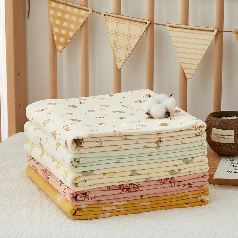 婴幼儿纯棉床单全棉透气被单四季通用拼接床单件100棉针织床单