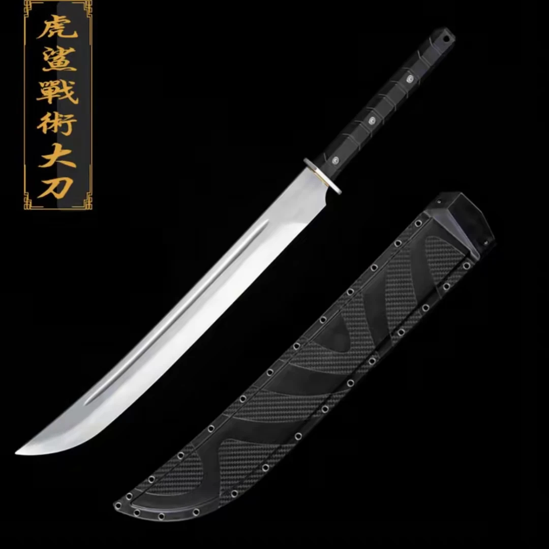 【战术大刀】现代风格K鞒一体龙骨轨道钢锻打户外刀车载防身未开刃