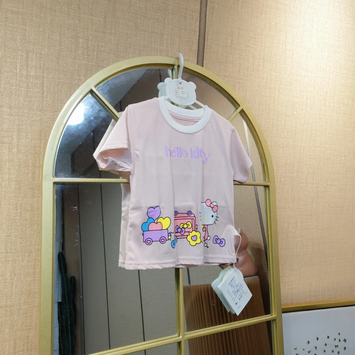 AM277    宝宝粉色纯棉短袖T恤