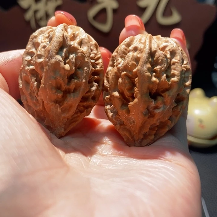 吊坠文玩核桃聚核财婉楸花皮54