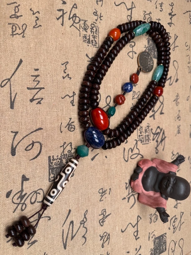 高端收藏级黑金星月菩提108