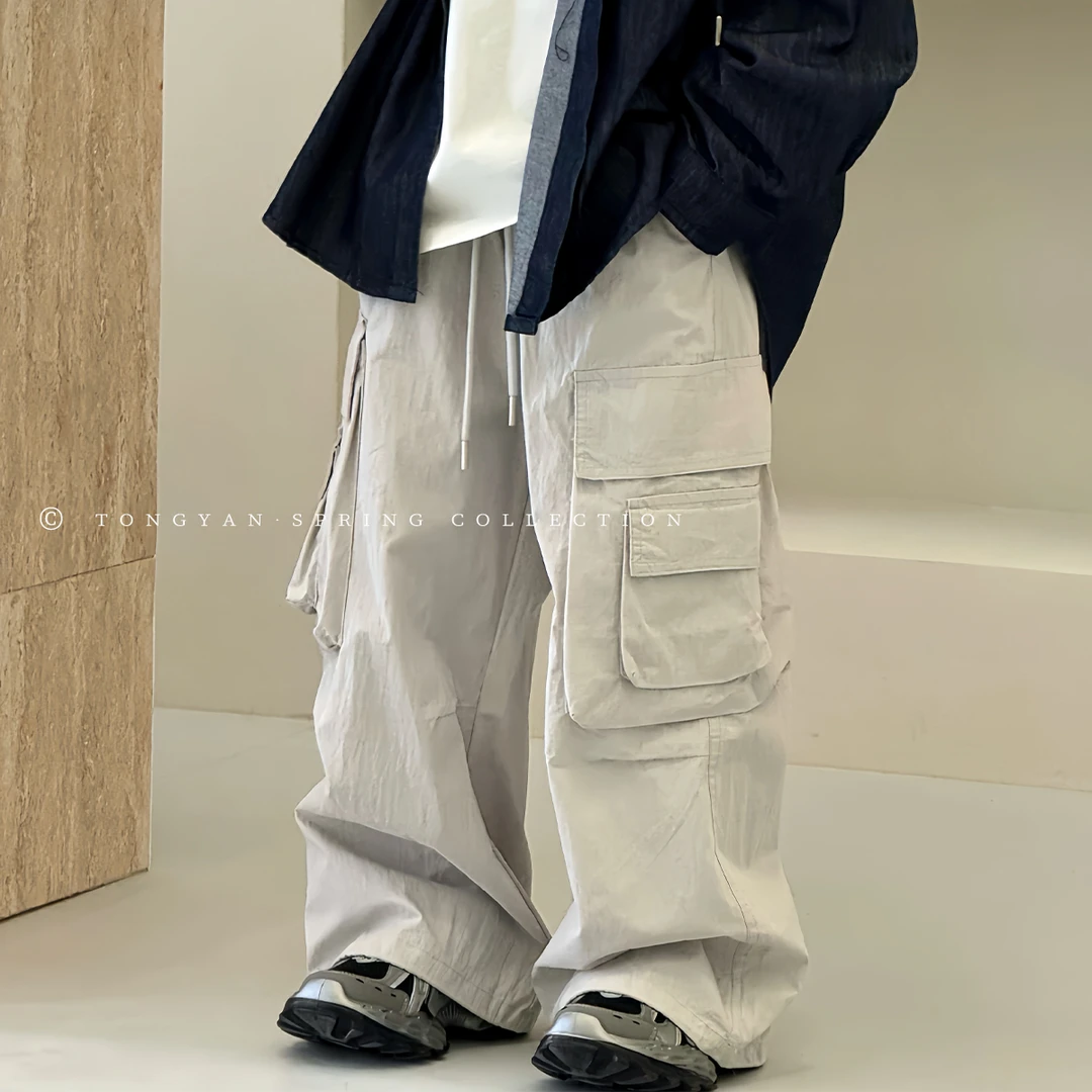 男童裤子2025春新款休闲百搭长裤中大童儿童日系工装裤X2502