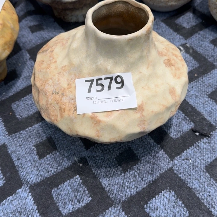 一***7瓷片景德镇高温花器编码7579高23口7默认无孔