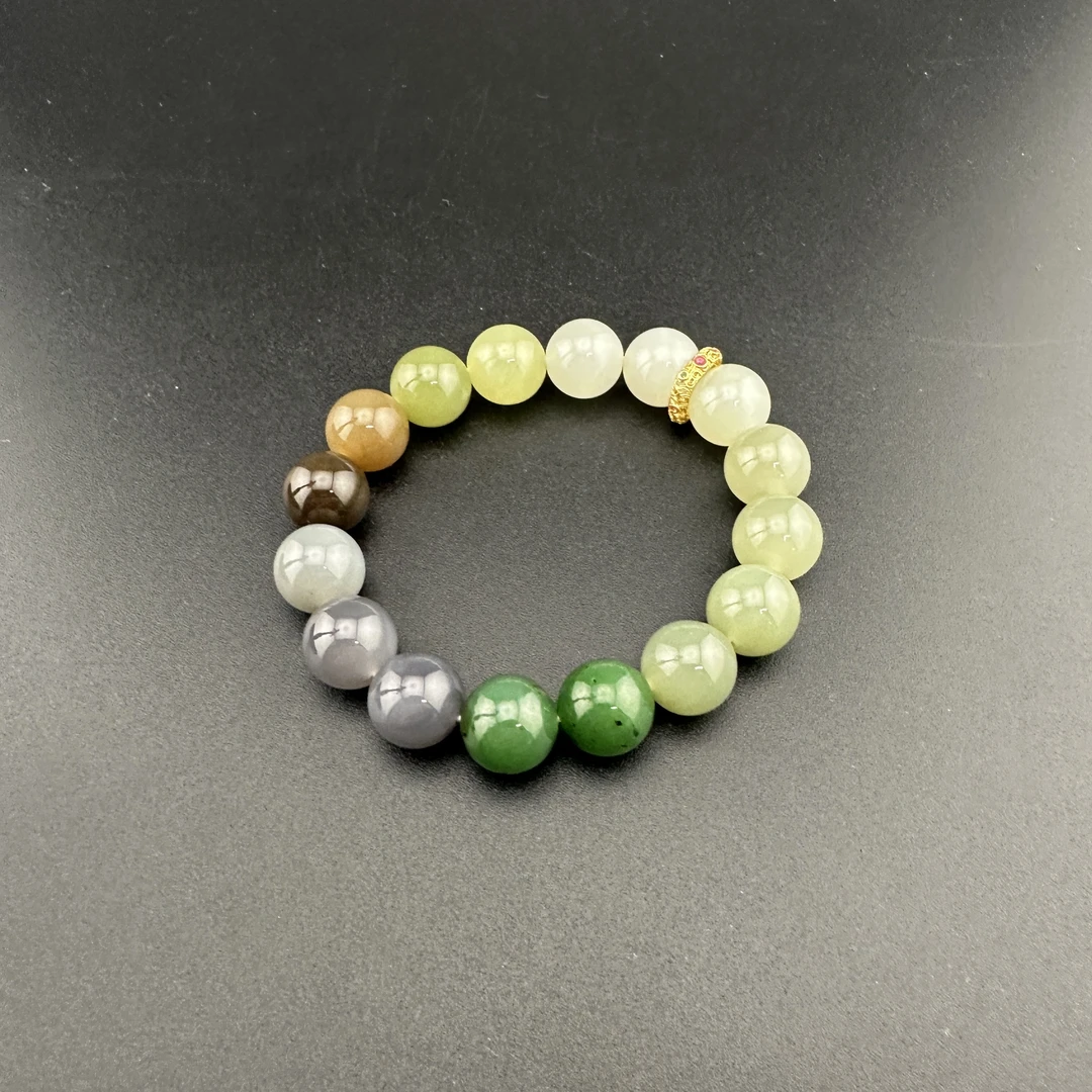 BY1115FZJT标114 北玉精选 和田玉手串 多样性发货