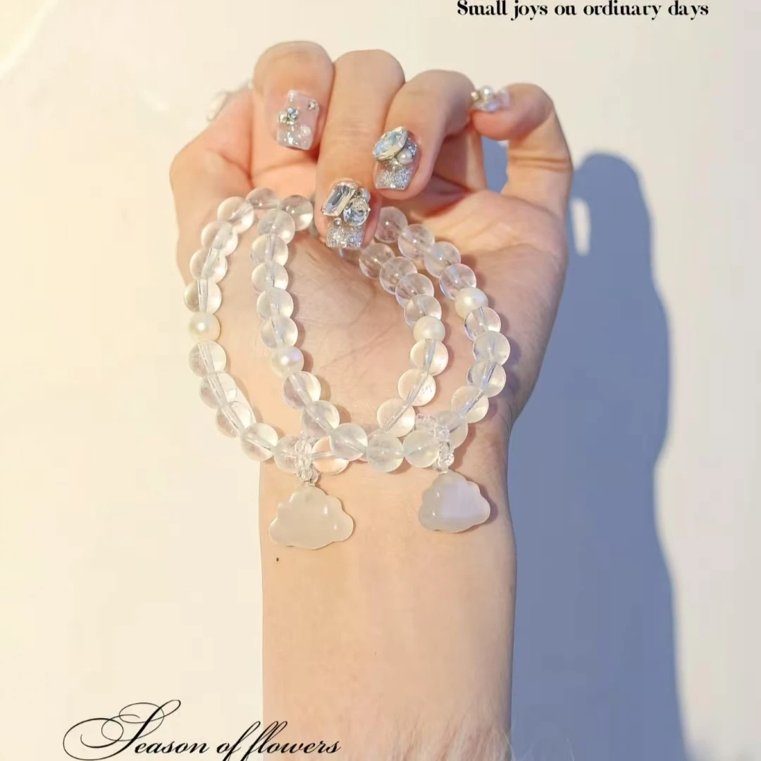 《邂逅云朵》海蓝宝脆冰冰云朵手链 Q1238 多样性发一 颜色微差