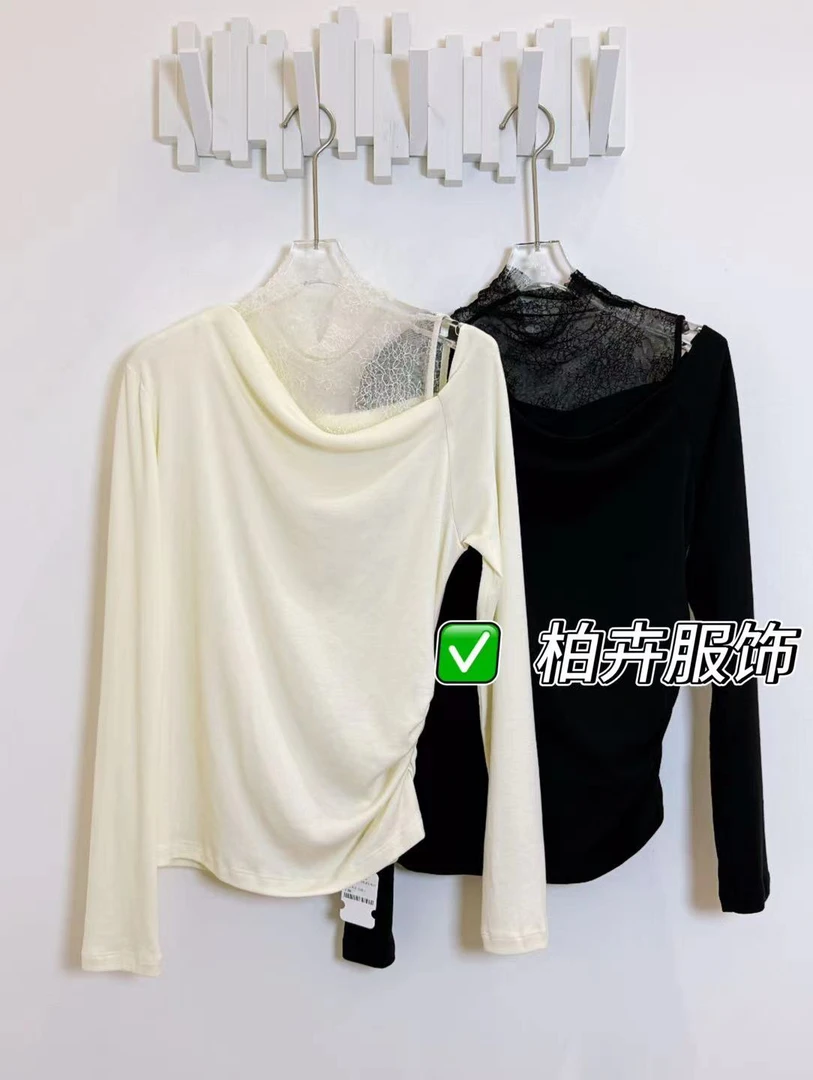 【柏卉服饰】一字领两件套小衫