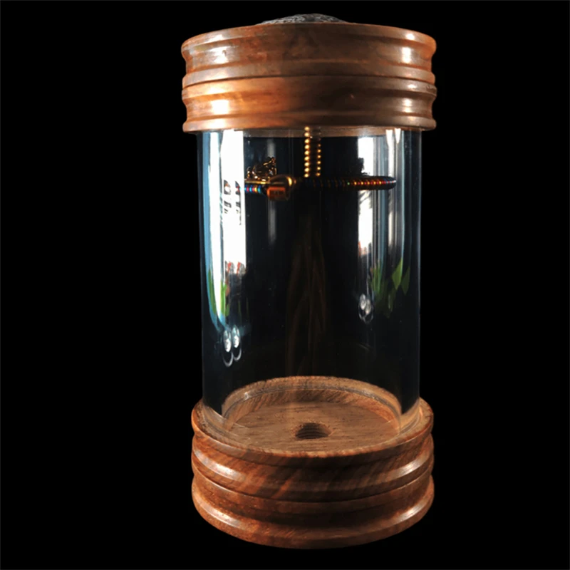 罐王•S91•梨髓犀鸣•徐老牛角蒙心花梨蝈蝈罐配黄铜青蛙簧60*125