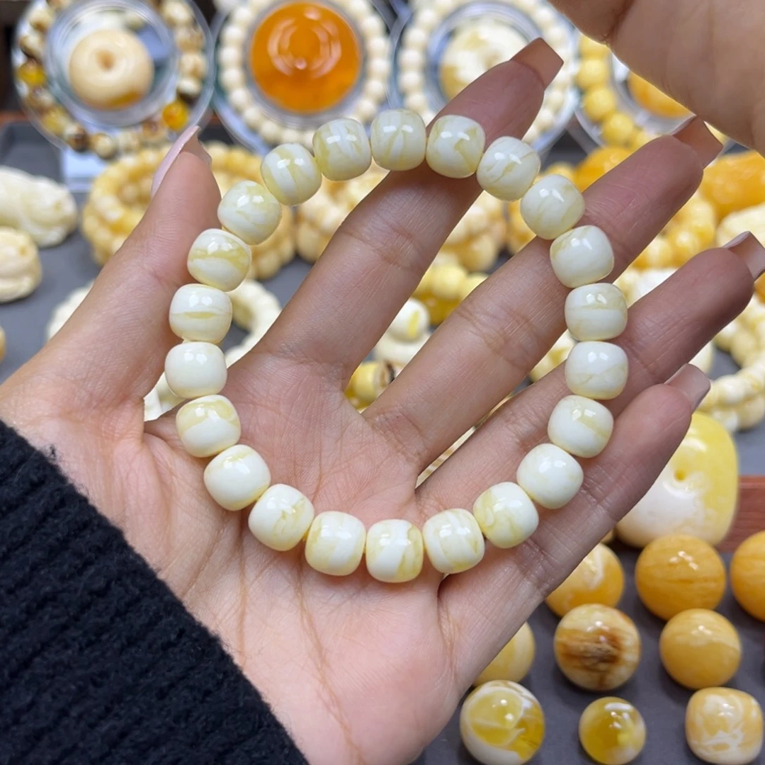 琥珀未镶嵌手串10+