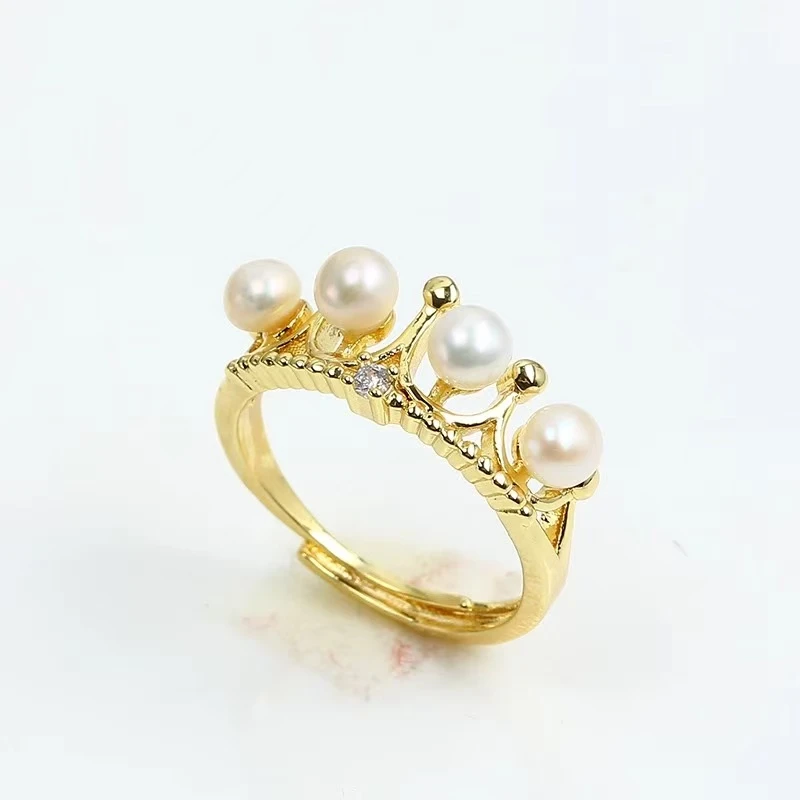 欢【月亮女神】天然淡水珍珠妖白色戒指轻奢百搭戒圈DJZ00747