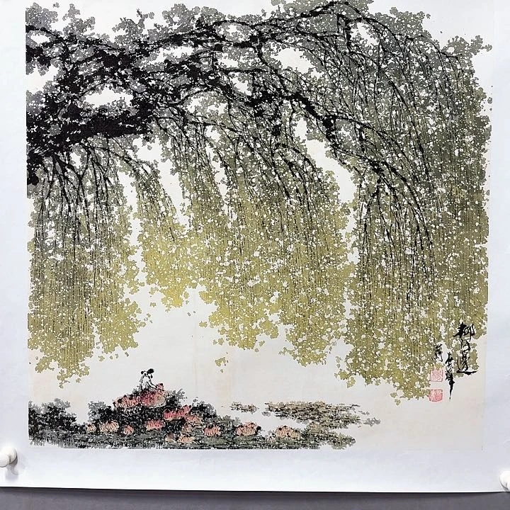 国画亲笔手绘放心去藏