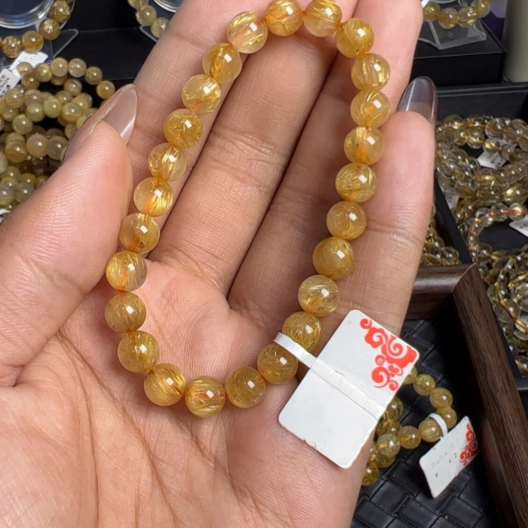 手链未镶嵌水晶天然金发晶