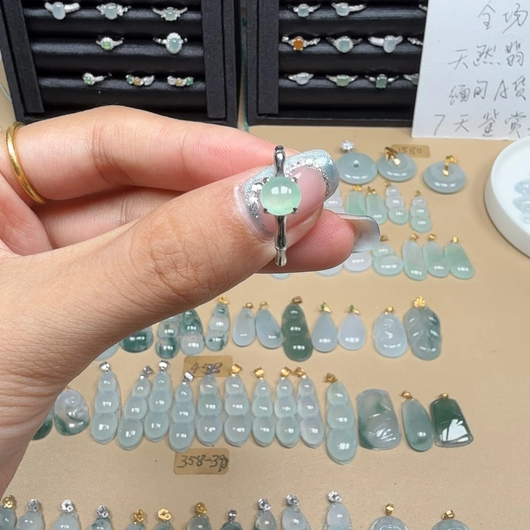 *****翡翠戒指银S925镶嵌