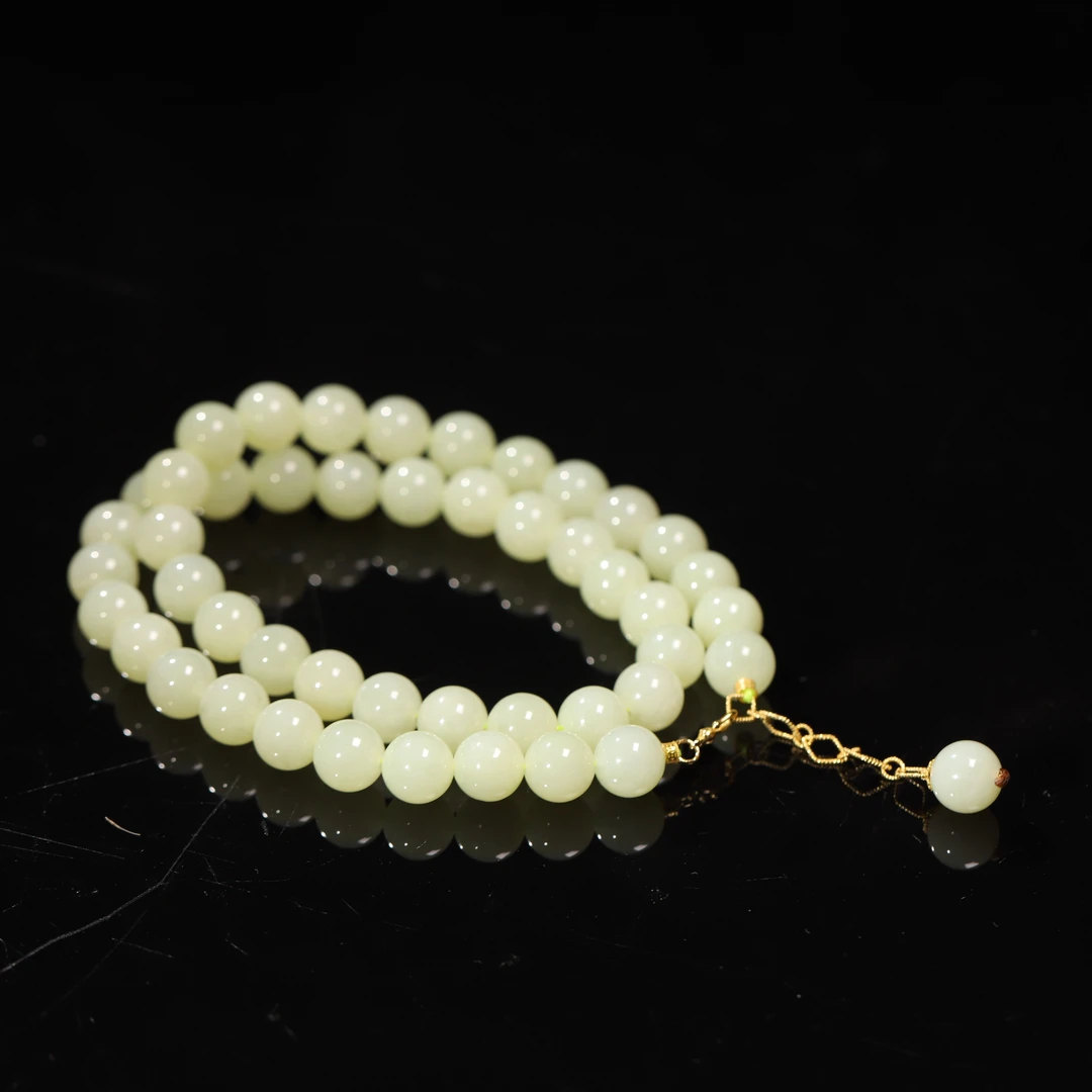 汪氏珠宝【大象新闻专属】新疆若羌黄口圆珠项链W4-WS81804