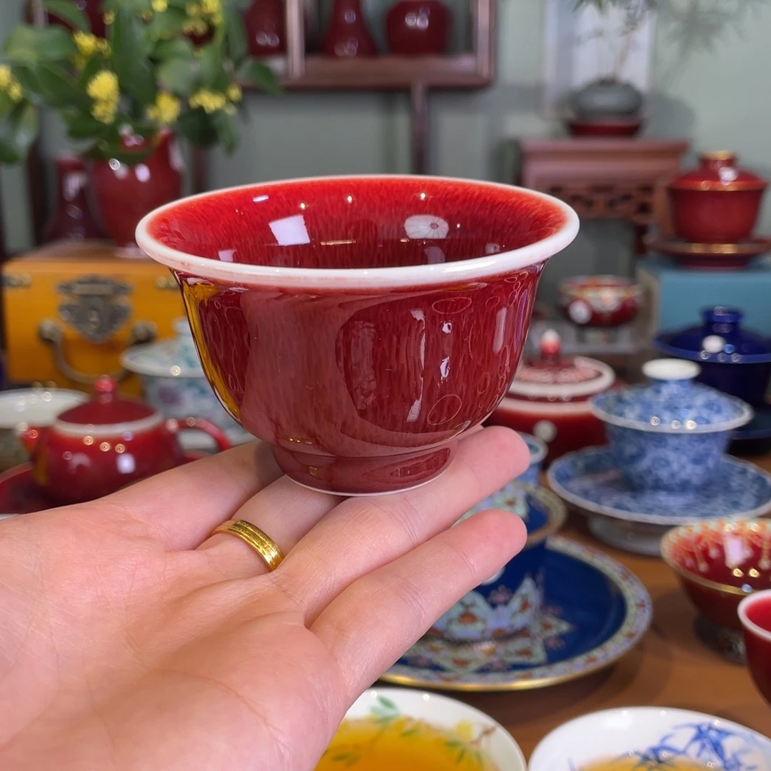 清欢雅玩原矿郎红福利小压手杯