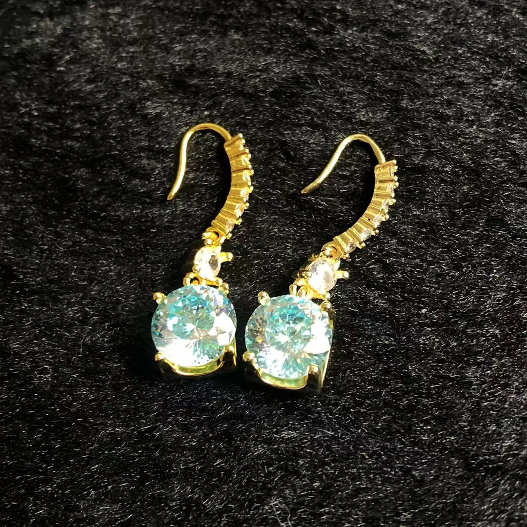 臻选耳饰 经典百搭设计绿色耳坠WA786