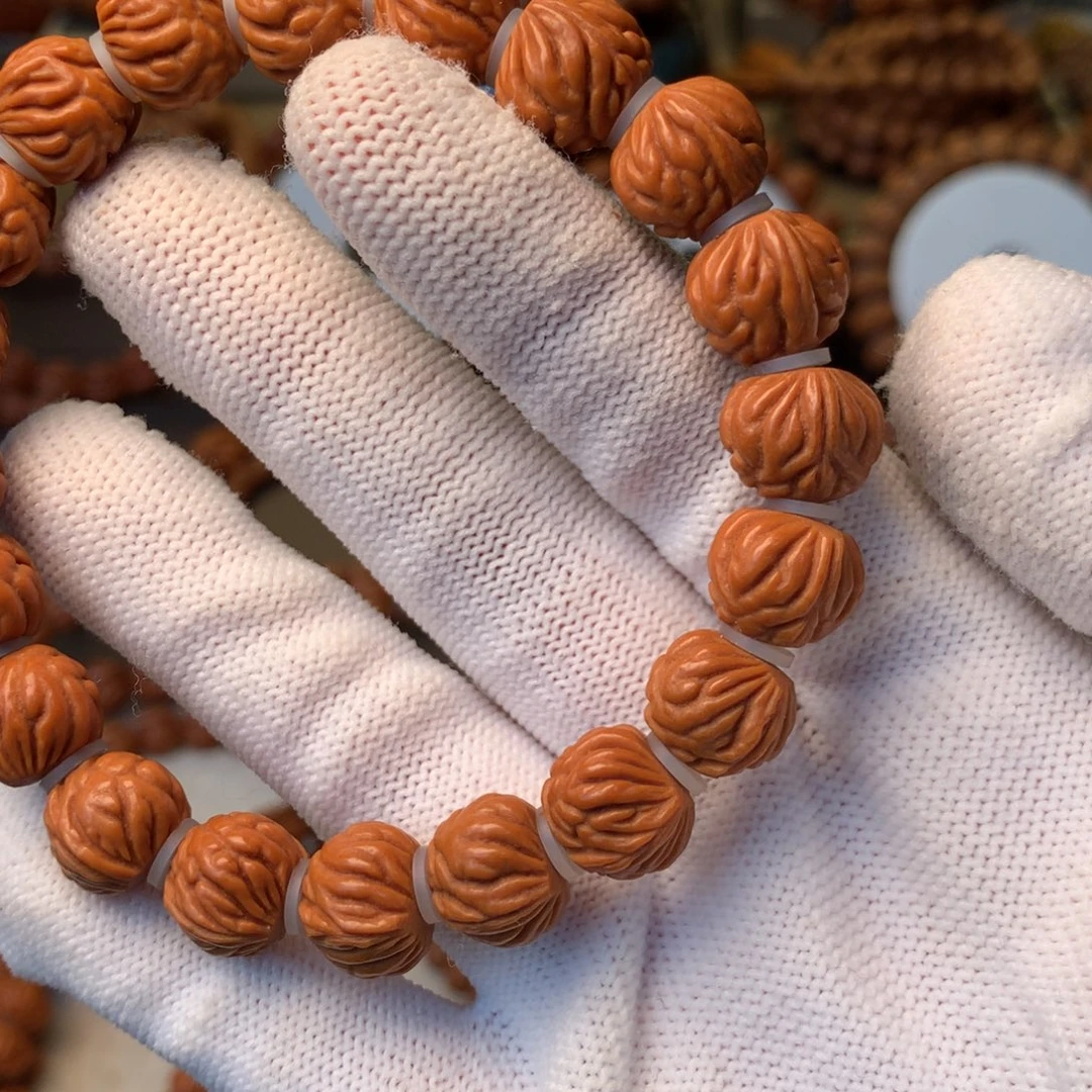 桃核手串秦岭龙纹