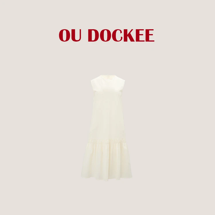 OUDOCKEE 鸥纪儿【棉】校花裙 米色连衣裙显瘦好看盲盒 L2502F209T