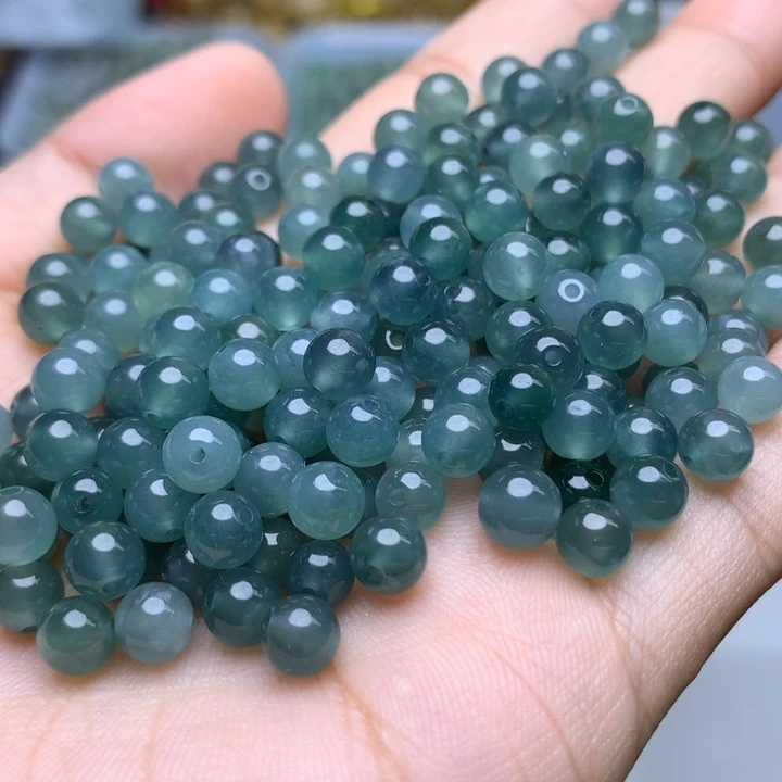 散珠翡翠卡5.7冰透蓝水33个单圈