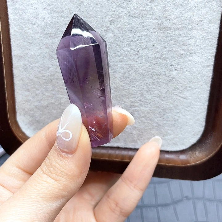 未镶嵌水晶珠宝半成品23紫水小权杖