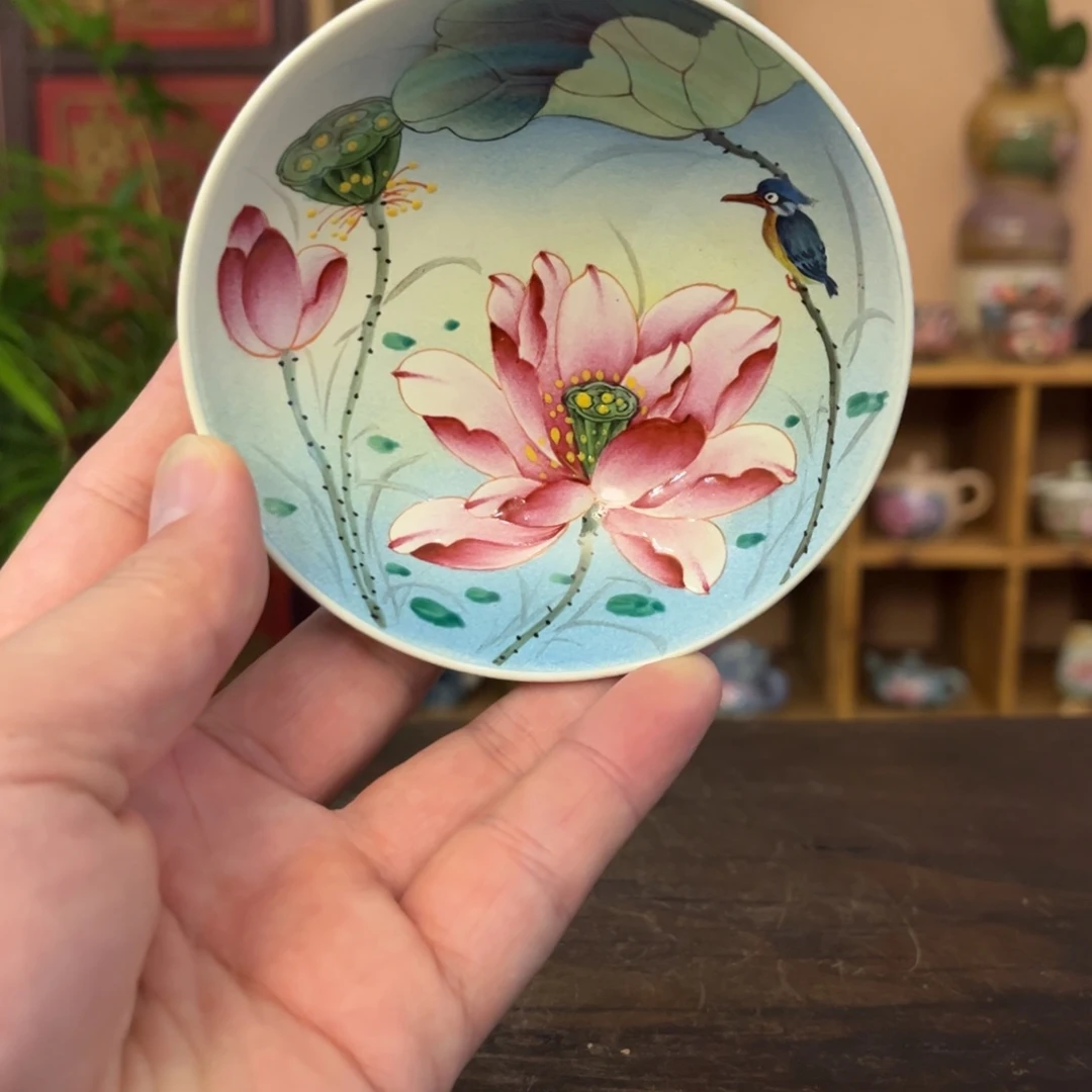 柴烧纯手工手绘陶瓷