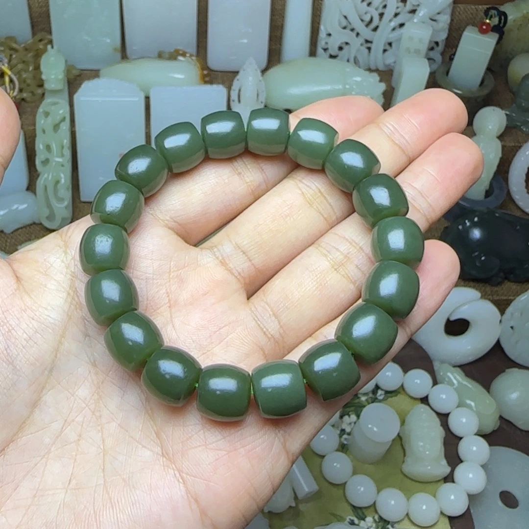 和田玉未镶嵌挂件卡12