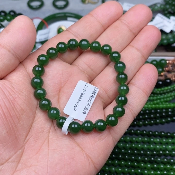 未镶嵌手串和田玉（碧玉）8mm