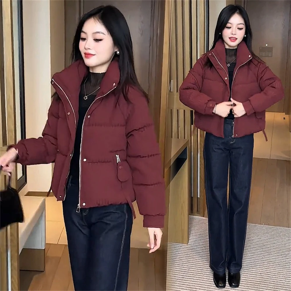 时尚短款棉服女2025冬季新款洋气显瘦小个子保暖加厚棉衣棉袄外套