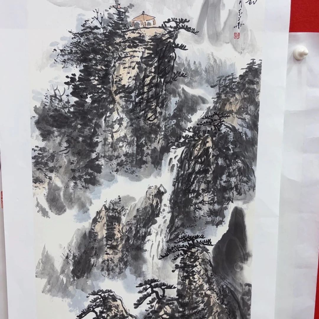 国画绘画作品多次参加全国