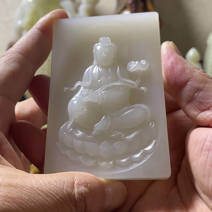 和田玉未镶嵌挂件