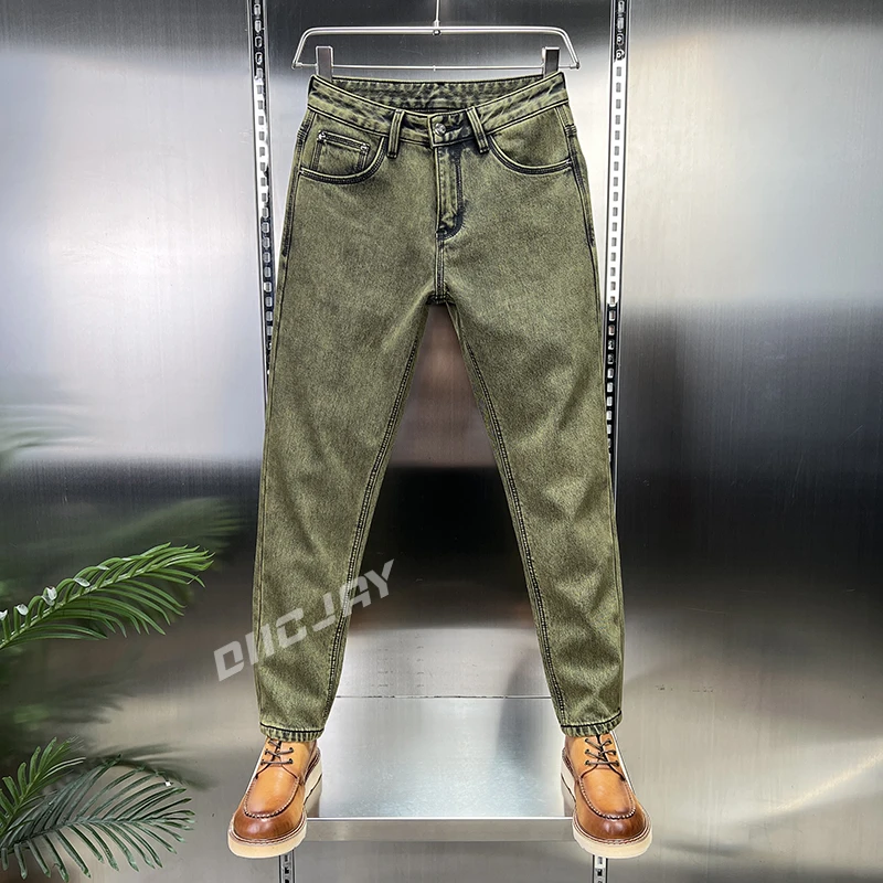 無地亭男装秋冬季新款潮流舒适自在挺括有型修身显瘦百搭牛仔裤男