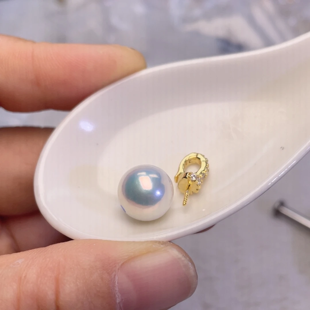 银S925镶嵌珍珠首饰淡水珍珠