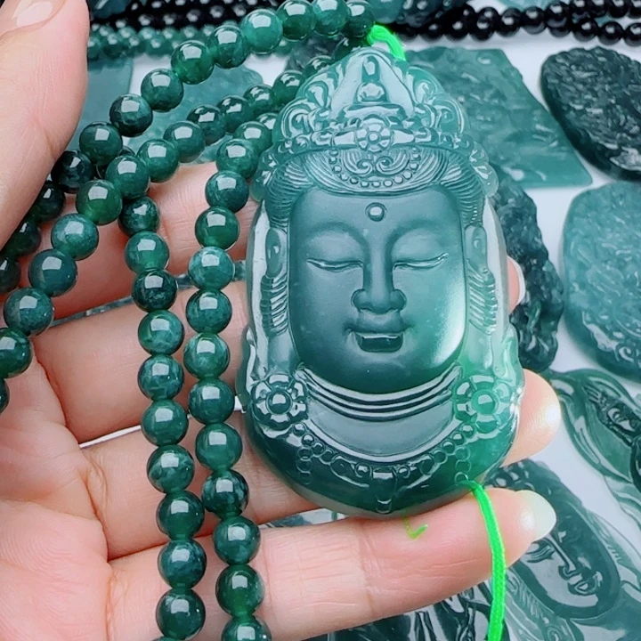 翡翠未镶嵌颈饰多样性发货天然A货翡翠