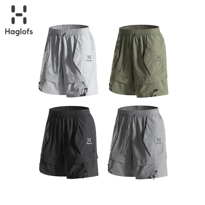 Haglofs火柴棍短裤男休闲中裤男装夏季透气速干时尚潮流工装裤