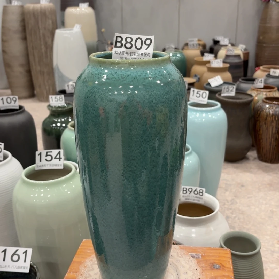 摆件瑕疵809 景德镇陶瓷花瓶高34口9