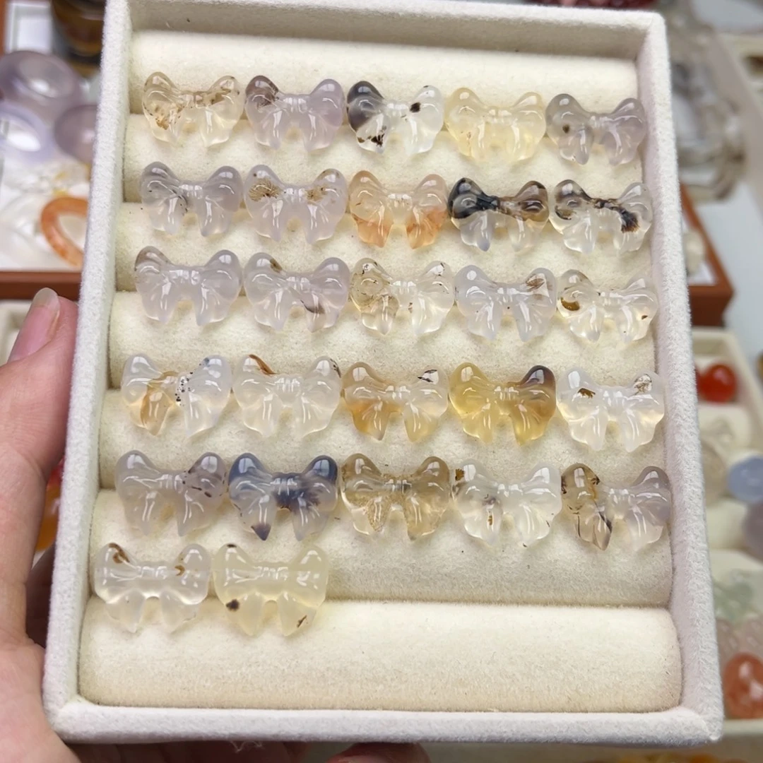 玛瑙/玉髓合金戒指蝴蝶结
