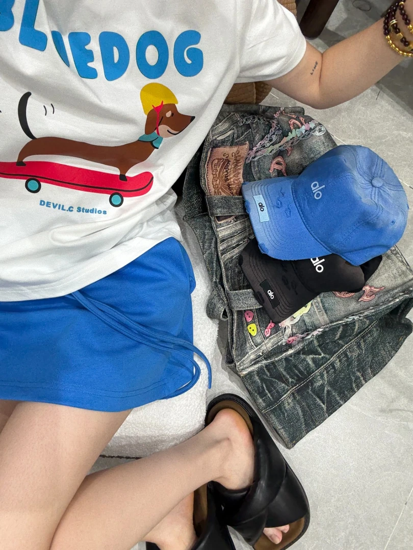 舟舟 【蓝色小狗t】T恤时尚休闲百搭