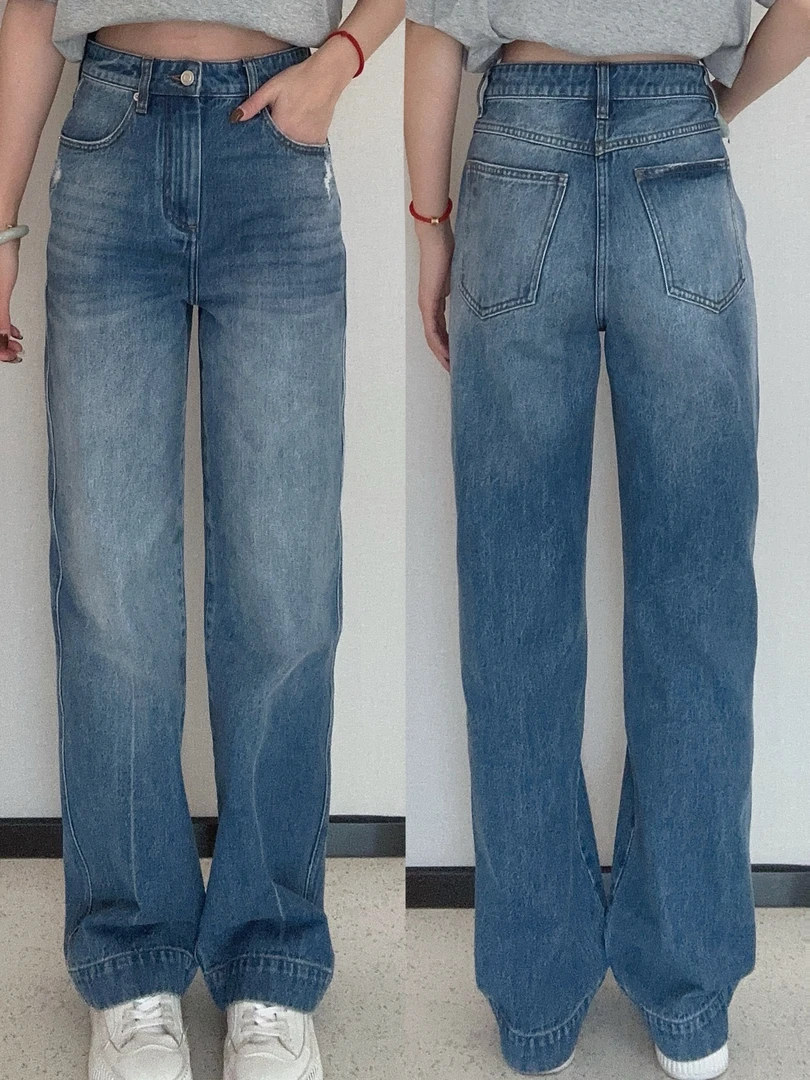 ANNEFLY长裤｜美式复古极简轻奢高智感阔腿裤1089