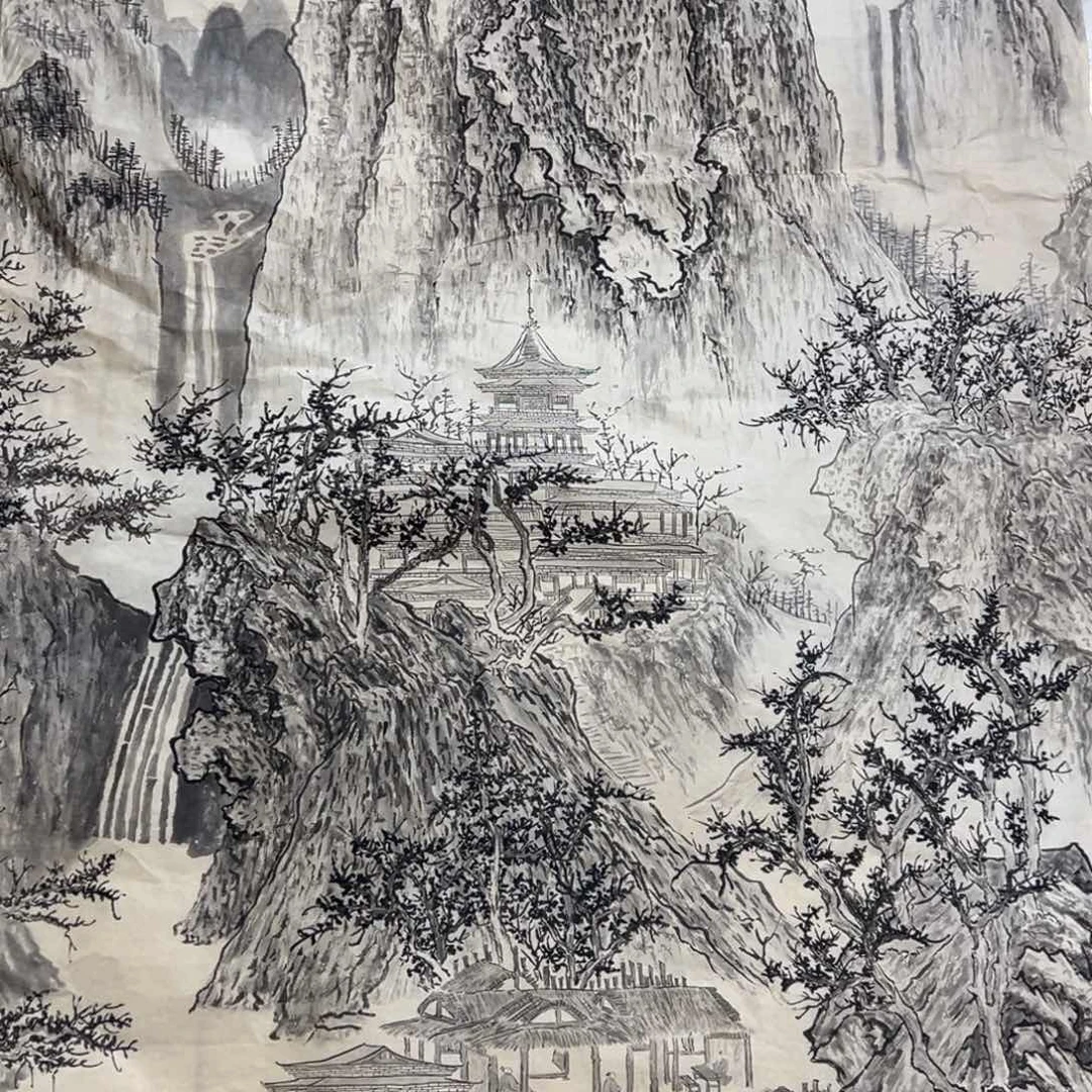 洛***克国画亲笔手绘作品